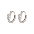 Pendientes de Aro Pequeño con Circonitas – Plata
