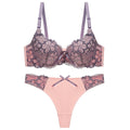 Conjunto de Encaje con Lacito – Malva