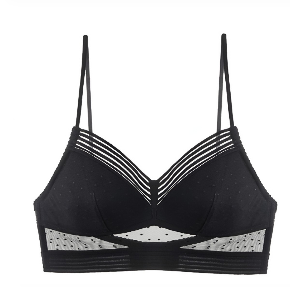 Bralette de Encaje con Espalda Baja – Negro