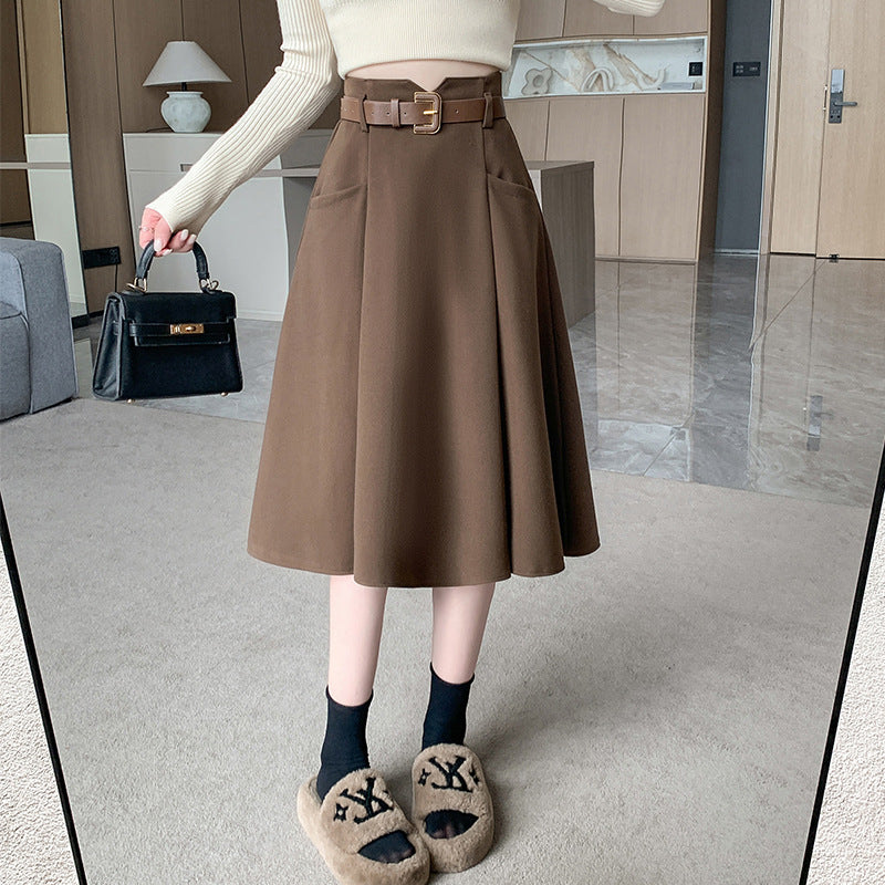 Falda Midi Evasé de Paño – foto 4
