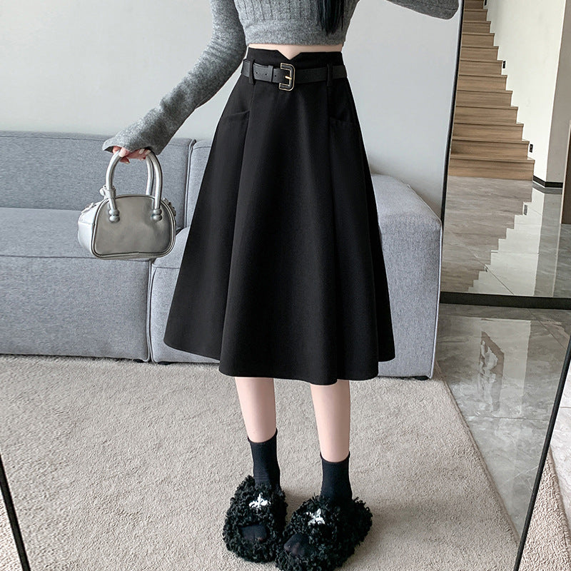 Falda Midi Evasé de Paño – foto 2