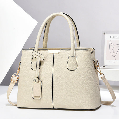 Bolso de Mano Estructurado con Correa – Marfil