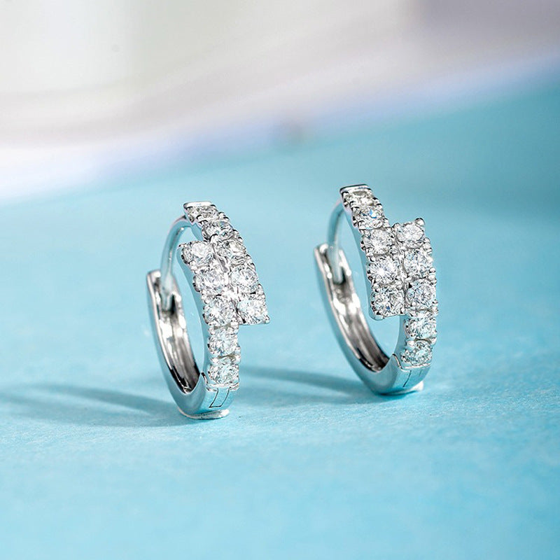 Pendientes de Aro Pequeño con Circonitas – foto 2